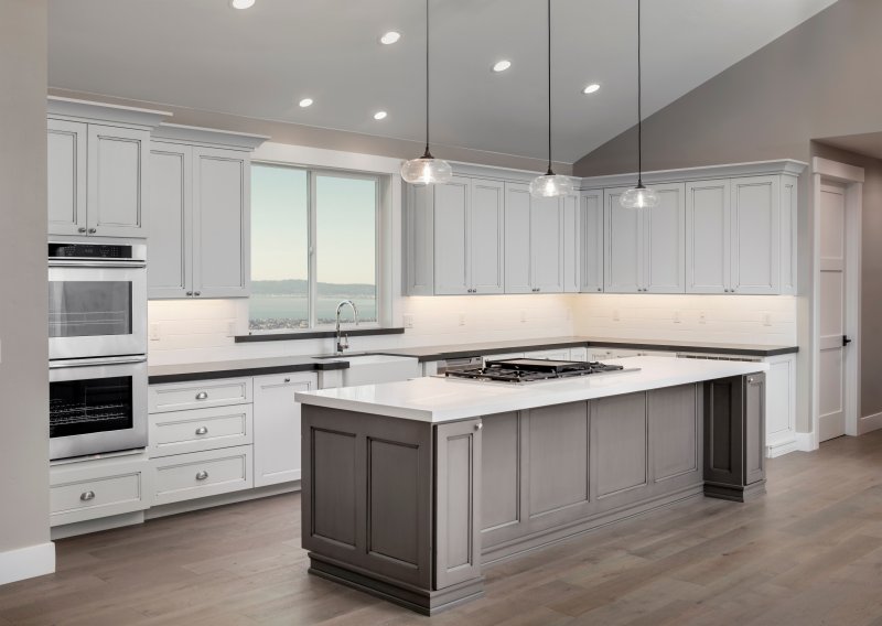 grey kitchen cabinets